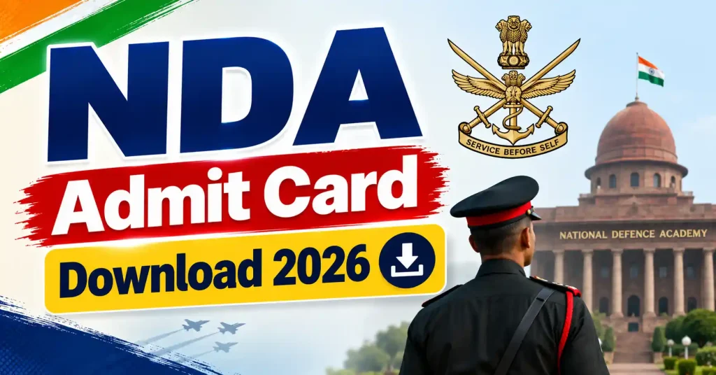 nda admit card 2026 sample hall ticket